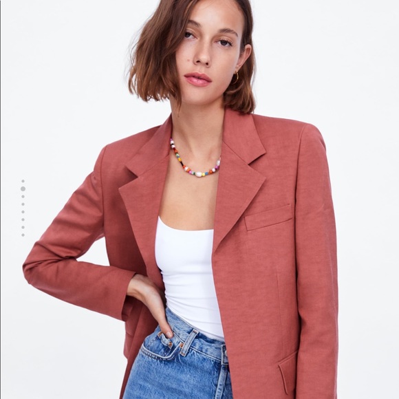 coral jacket zara
